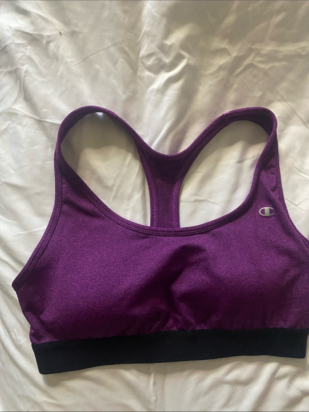 Champion Purple Racerback Sports Bra with Black Band Size XL